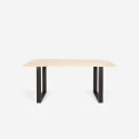 Set matbord 160x80cm trä metall 4 transparenta stolar Jaipur M Mått