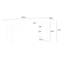 Set 8 transparenta stolar design matbord 220x80cm Jaipur XXL 