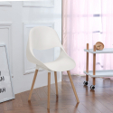 Stolar för Kök och Bar Polypropylen Trä Modern Design Skal Shell Egenskaper