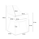 Set 4 stolar sammet design bord 160x80cm industriell stil Samsara M1 