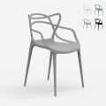 Stol med armstöd modern design stapelbar för kök bar restaurang Node