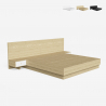 Dubbelsäng med förvaring 160x190 cm lyftbar 2 sängbord modern design Schwaz Bestånd
