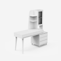 Skrivbord hemmakontor modern design 120x55 cm byrå vitrin Noly Val