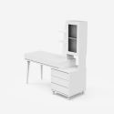 Skrivbord hemmakontor modern design 120x55 cm byrå vitrin Noly Egenskaper