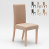 Vadderad stol med klädsel i henriksdal stil trä för restaurang Comfort Luxury Mått