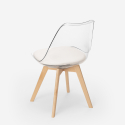 transparent stol kök bar med dyna skandinavisk design Tulipan caurs Modell