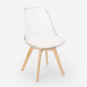 transparent stol kök bar med dyna skandinavisk design Tulipan caurs Val