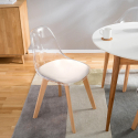 transparent stol kök bar med dyna skandinavisk design Goblet caurs Bestånd