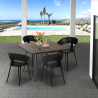 set kvadratiskt bord 80x80cm 4 Lix stolar industriell modern design reeve Bestånd