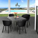 set kvadratisk matbord 80x80cm 4 stolar modern design krust Katalog
