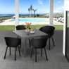 set kvadratisk matbord 80x80cm 4 stolar modern design krust Katalog