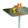 Kvadratiskt bord bar bistro fällbar bordsskiva stål utomhus 70x70cm Locinas Val