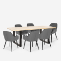 Set matbord 180x80cm 6 stolar sammet modern design Samsara L1 Katalog