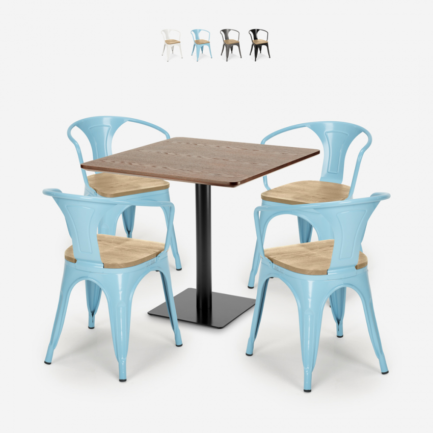 set horeca 90x90cm bord 4 Lix stolar bar restaurang dunmore Försäljning