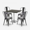 set horeca svart bord 90x90cm 4 Lix stolar bar restaurang just Modell