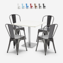 set 4 stolar horeca vitt bord 90x90cm bar restaurang just white Rabatter