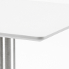 set 4 stolar horeca vitt bord 90x90cm bar restaurang just white 
