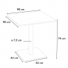 set horeca bord trä metall 90x90cm bar 4 stolar edgar 