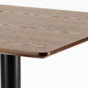 Set trä bord 90x90cm Horeca 4 stapelbara stolar konstrotting Barrett Mått