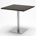 Set 4 stolar konstrotting bar restaurang svart bord Horeca 90x90cm Barrett Black Egenskaper