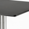 Set 4 stolar konstrotting bar restaurang svart bord Horeca 90x90cm Barrett Black Mått