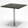 Set svart bord 90x90cm Horeca 4 stolar polypropen stapelbara Prince Black 