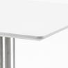 Set 4 polypropen stolar bar restaurang vitt bord Horeca 90x90cm Jasper White 