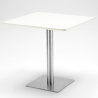 Set 4 polypropen stolar bar restaurang vitt bord Horeca 90x90cm Jasper White 