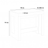 Utdragbart glänsande vitt matbord 90x51-300cm design konsolbord Pratika White Rabatter