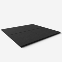 Gummerad stötsäker golvbeläggning skyddande golvplatta gym 1x1m Fit Square Mått