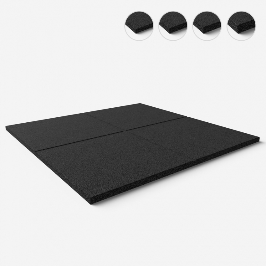Gummerad stötsäker golvbeläggning skyddande golvplatta gym 1x1m Fit Square Försäljning Gummerad stötsäker golvbeläggning skyddande golvplatta gym 1x1m Fit Square Försäljning