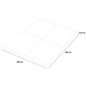 Gummerad stötsäker golvbeläggning skyddande golvplatta gym 1x1m Fit Square 