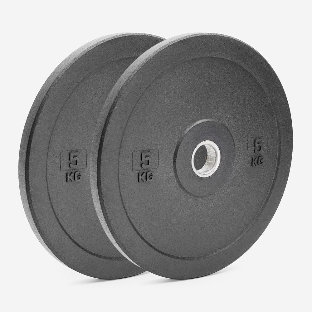 2 x olympiska skivor skivstång 5 kg gummi crosstraining Bumper HD
