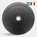 2 x 10 kg olympiska skivor skivstång crosstraining gummi Bumper HD Italy Försäljning