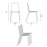Utomhusset 2 stolar modern design 70cm runt bord stål Remos 