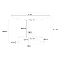 Utemöbelset 2 moderna designstolar bord 70cm runt stål Remos 