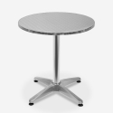 Utomhusset 2 stolar modern design 70cm runt bord stål Remos Egenskaper
