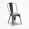 set 2 stolar industriell stil kvadratiskt bord stål 70x70cm caelum Val