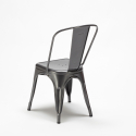 set 2 stolar Lix industriell stil kvadratiskt bord stål 70x70cm caelum Modell