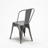 set 2 stolar industriell stil kvadratiskt bord stål 70x70cm caelum Modell