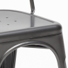 set 4 stål stolar Lix industriell design runt bord 70cm factotum Modell