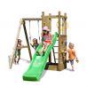 Rutschkana klättring gunga sandlåda barn lekplats trädgård Funny-3 Erbjudande