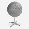 set runt bord 70cm stål 2 vintage stolar Lix design taerium Rea