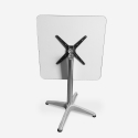 set kvadratiskt fällbart bord 70x70cm stål 2 stolar vintage magnum Rabatter