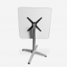 set kvadratiskt fällbart bord 70x70cm stål 2 stolar Lix vintage magnum Rabatter