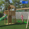 Torn med rutschkana gungor sandlåda lekplats i trä för barn Boomer Försäljning