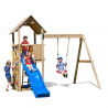 Lekplats i trä för barn i trädgården torn med rutschkana gunga klättring Carol-2 Erbjudande