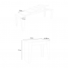 Utdragbart konsolbord 90x42-302cm matbord vitt trä Isotta Katalog