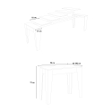Utdragbart konsolbord 90x42-302cm matbord trä Isotta Noix Katalog
