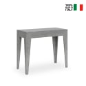 Utdragbart konsolbord 90x42-302cm grått matbord Isotta Concrete Försäljning